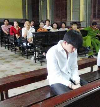 Bị cáo Đông tại phiên tòa